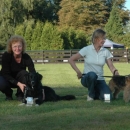 Irene mit Biene und Petra mit Isa